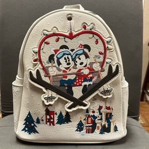 Disney Loungefly Mickey and Minnie Ski Backpack